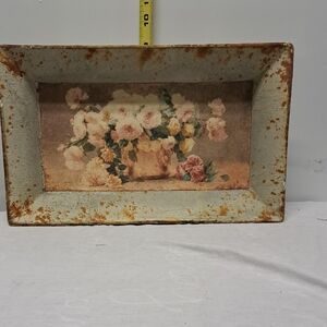 Rustic Floral Bath Vanity Tray